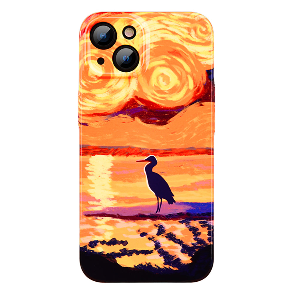 For iPhone 13 Sunset Pattern Printing Phone Case Anti-scratch PC Phone Cover For iPhone 13 Sunset Pattern Printing Phone Case Anti-scratch PC Phone Cover